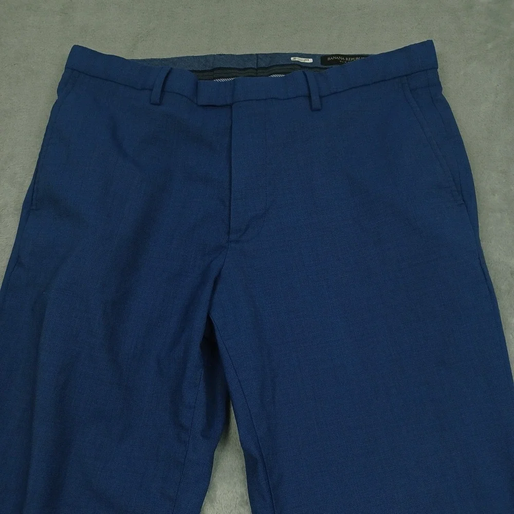 Banana Republic Pants Mens 32x30‎ Blue Wool Straight Preppy Chino Slim Fit